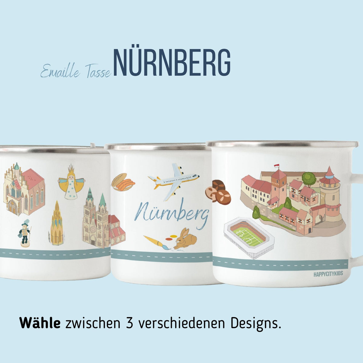 Nürnberg Emaille Tasse