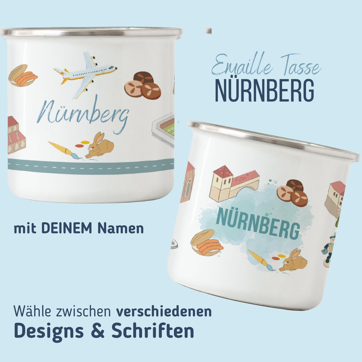 Nürnberg Emaille Tasse