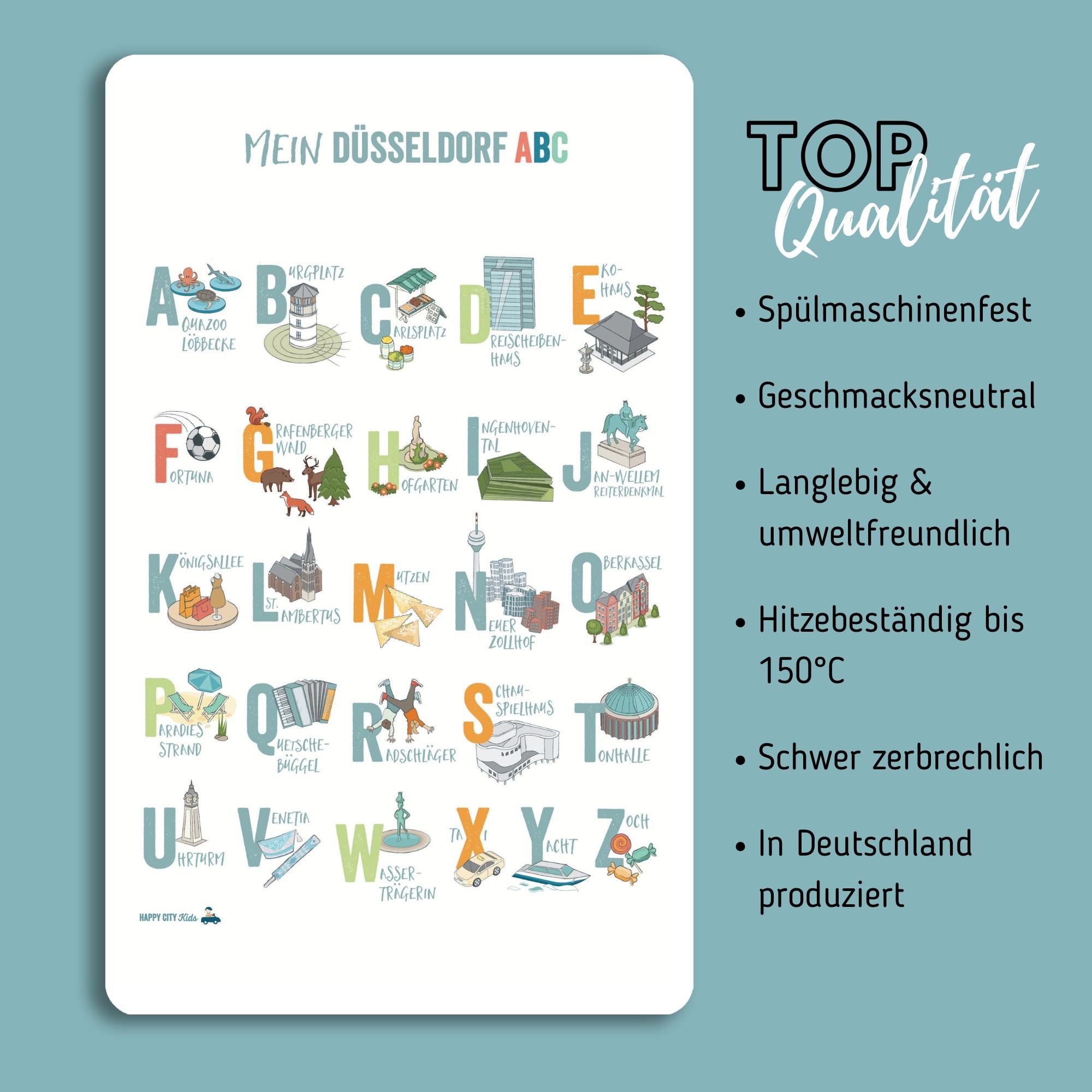 Frühstücksbrettchen ABC Düsseldorf