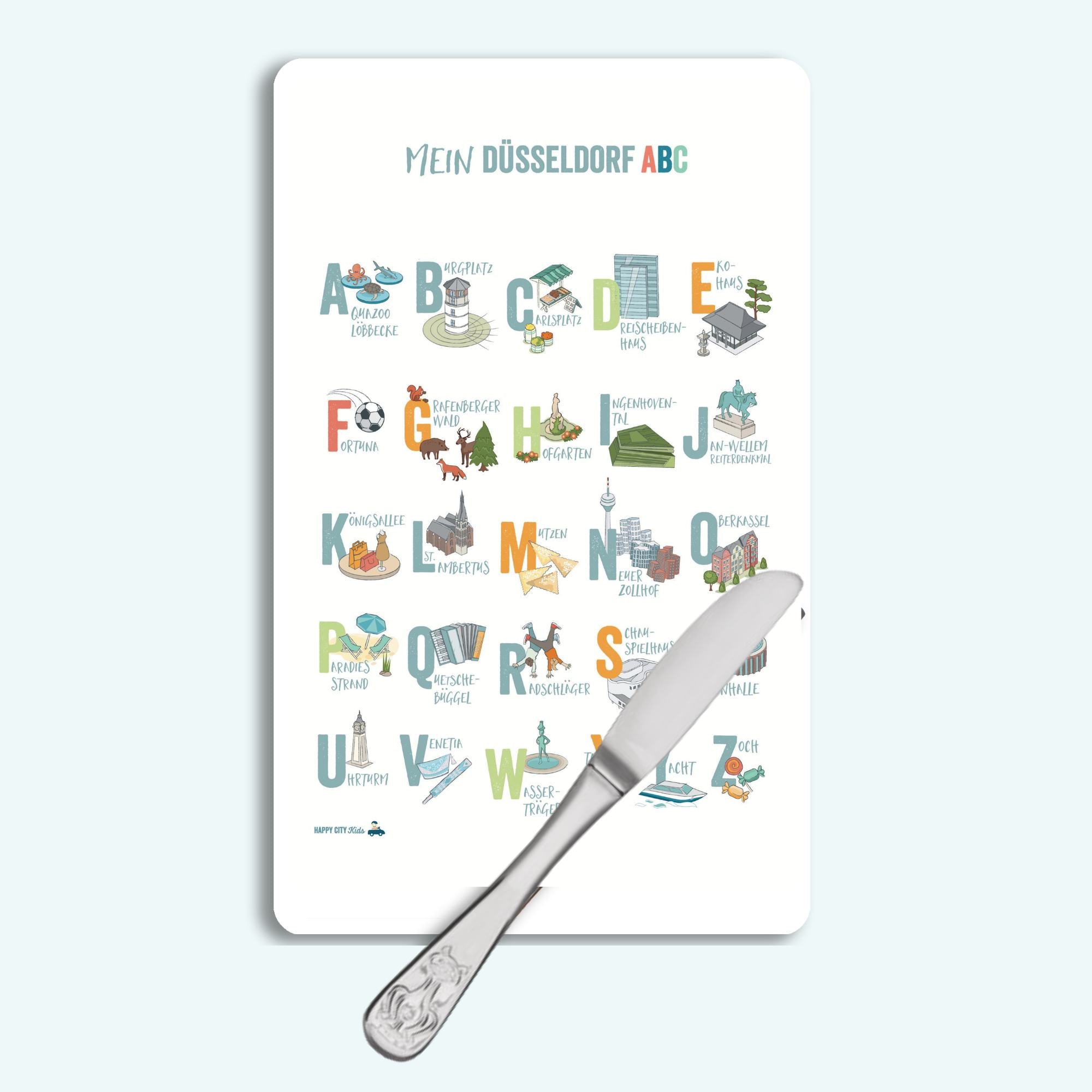 Frühstücksbrettchen ABC Düsseldorf