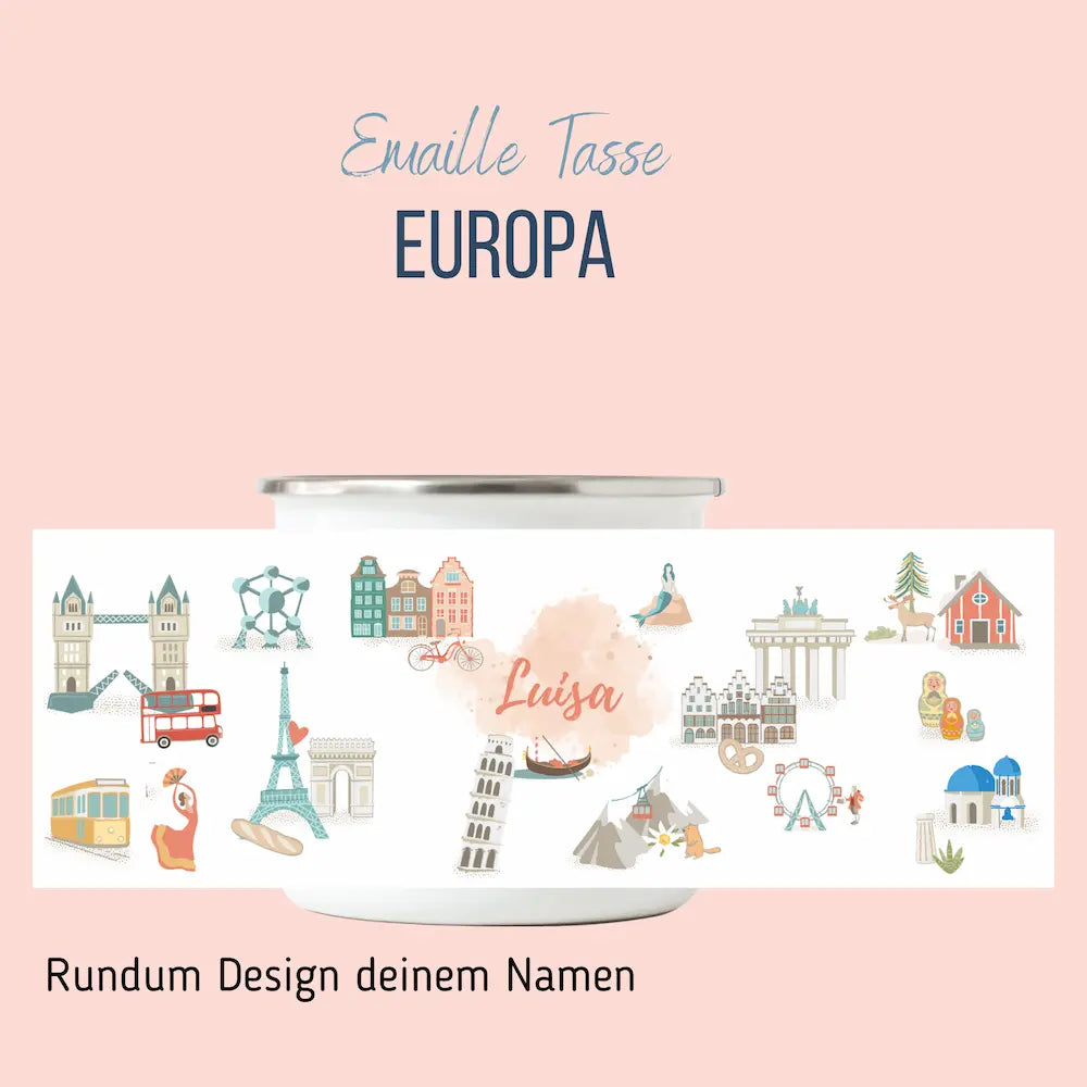 EUROPA Emaille-Tasse