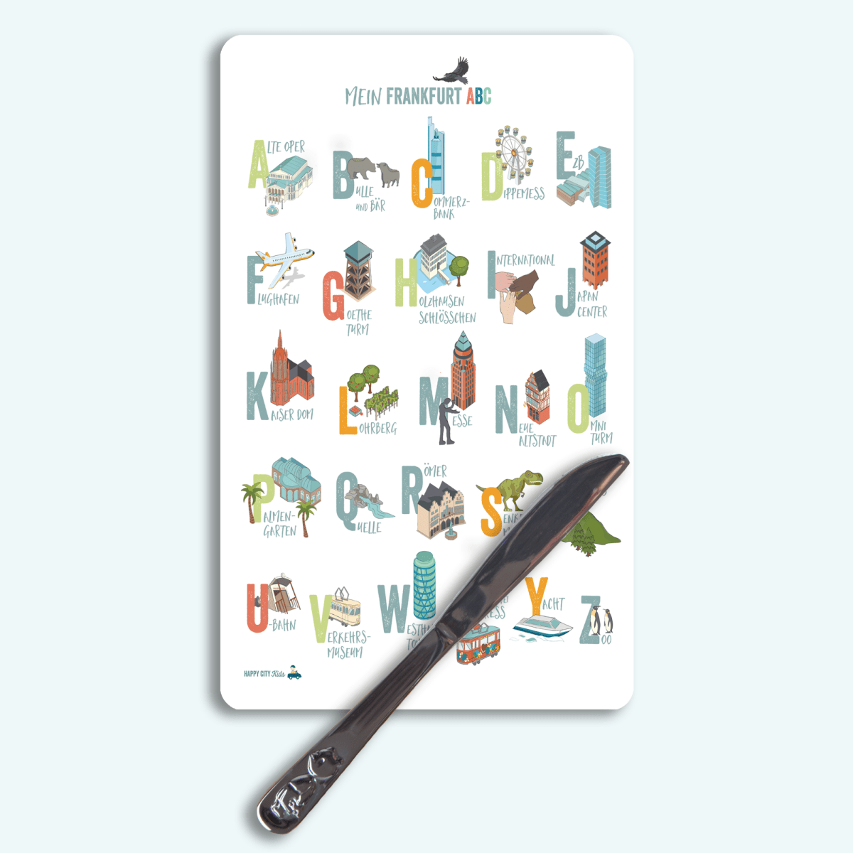 Frühstücksbrettchen Frankfurt ABC