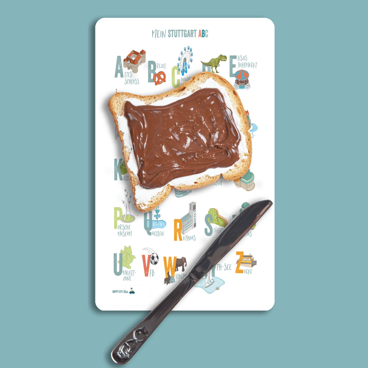 Frühstücksbrettchen ABC Stuttgart | HappyCITYKids