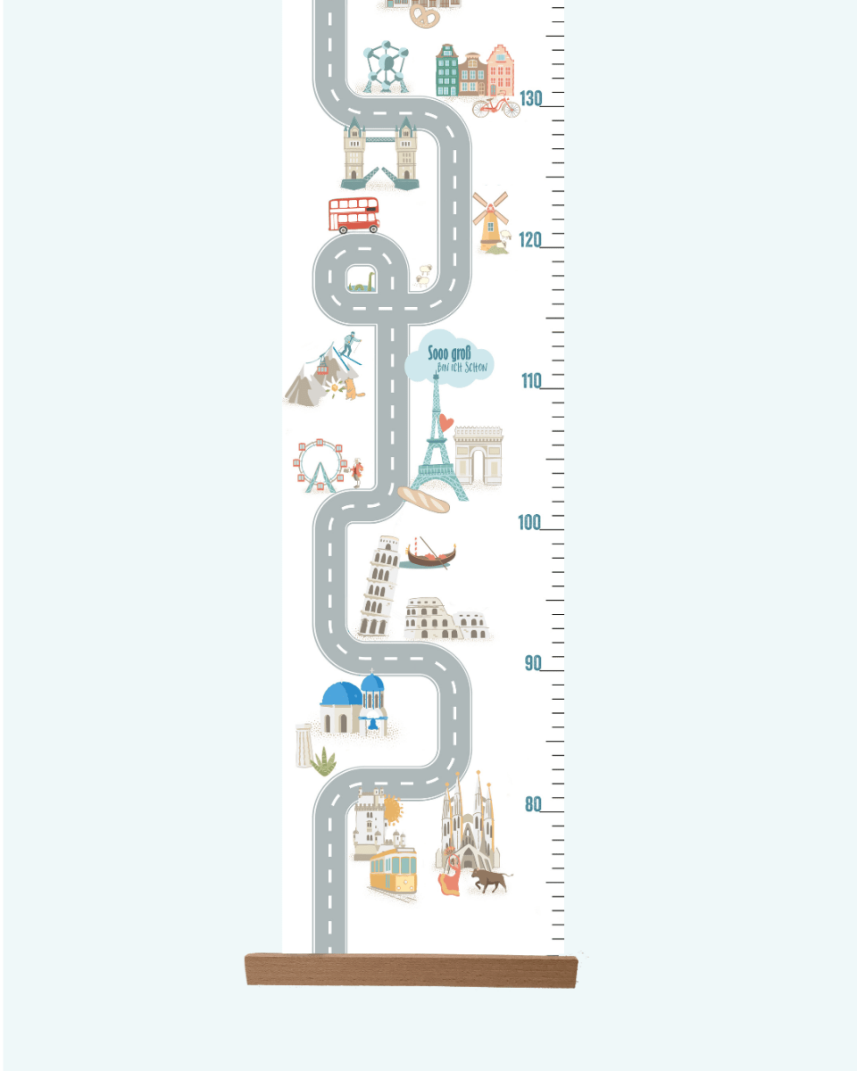 Messlatte EUROPA - mit Namen | HappyCITYKids