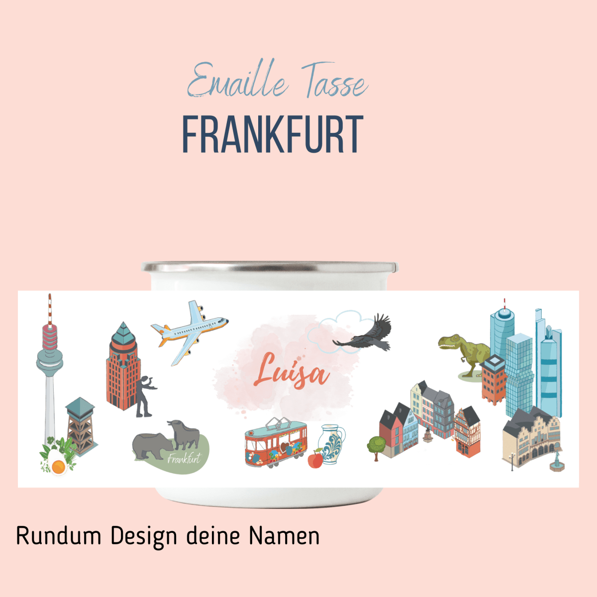 NEUES DESIGN: FRANKFURT - Emaille - Tasse | HappyCITYKids