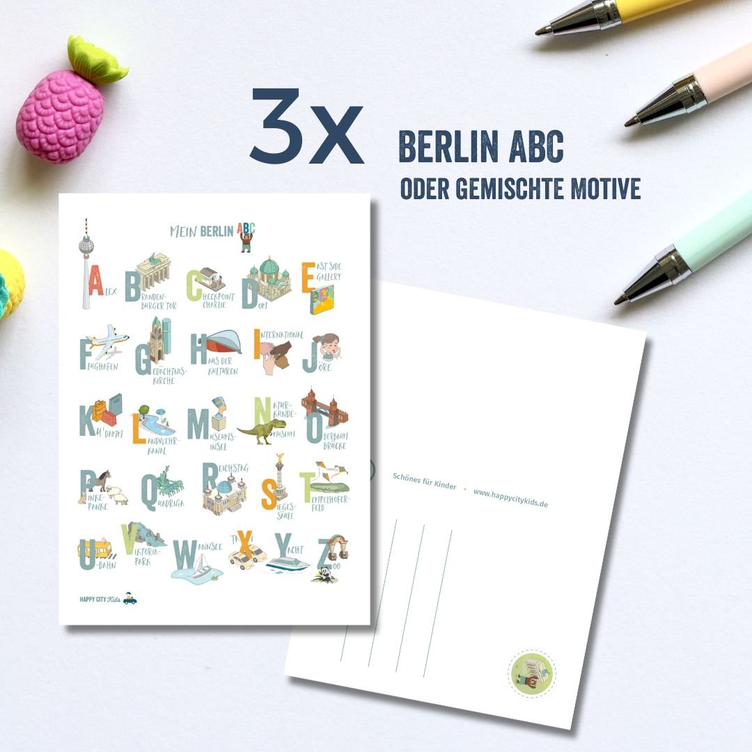 Postkarte BERLIN - ABC | HappyCITYKids