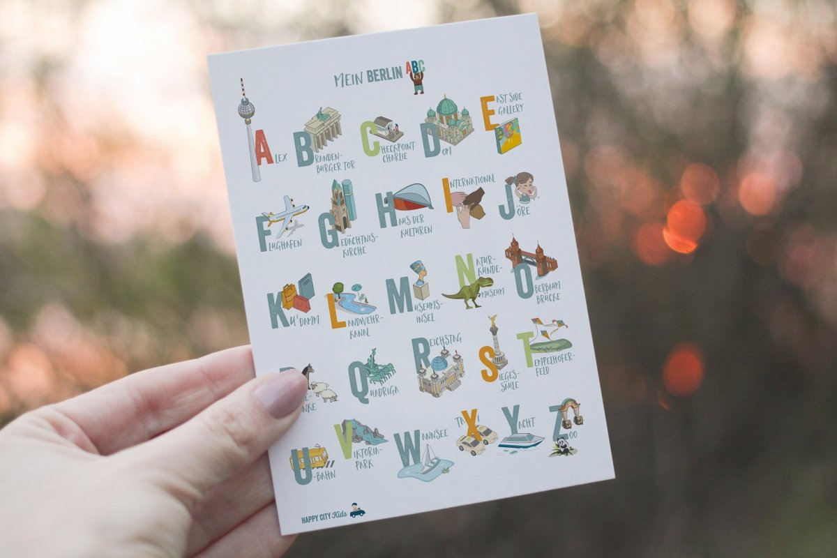 Postkarte BERLIN - ABC | HappyCITYKids