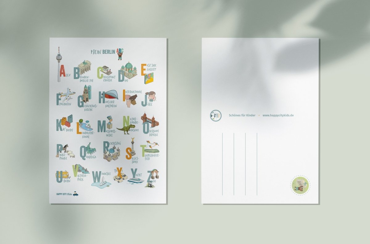Postkarte BERLIN - ABC | HappyCITYKids