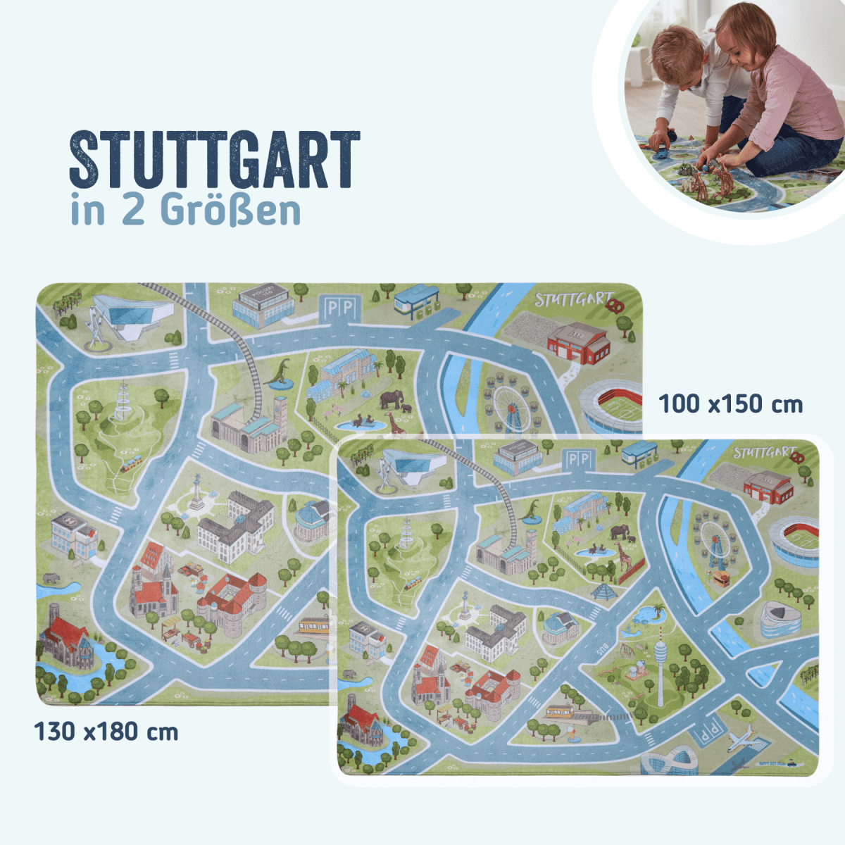 Teppiche Stutgart in 2 Größen | HappyCITYKids