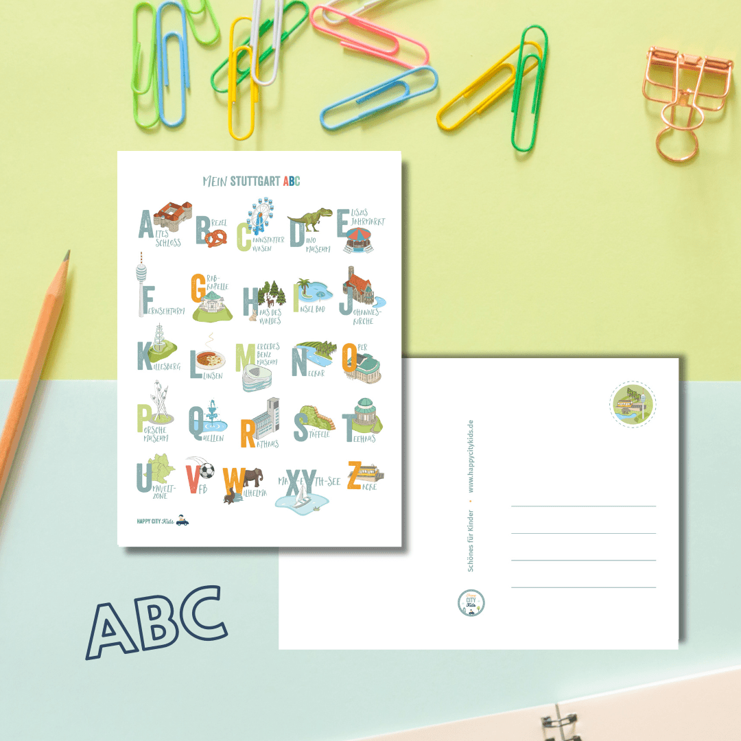 STUTTGART ABC - Poster & Postkarte | HappyCITYKids