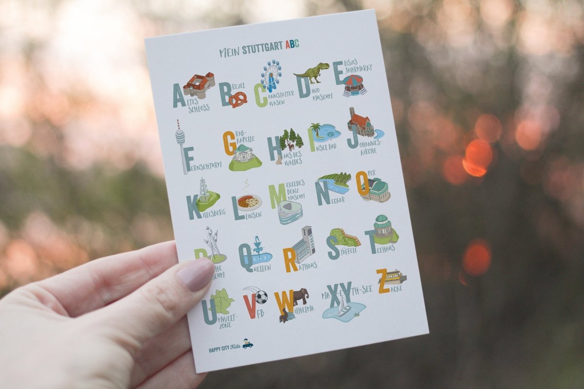 STUTTGART ABC - Poster & Postkarte | HappyCITYKids