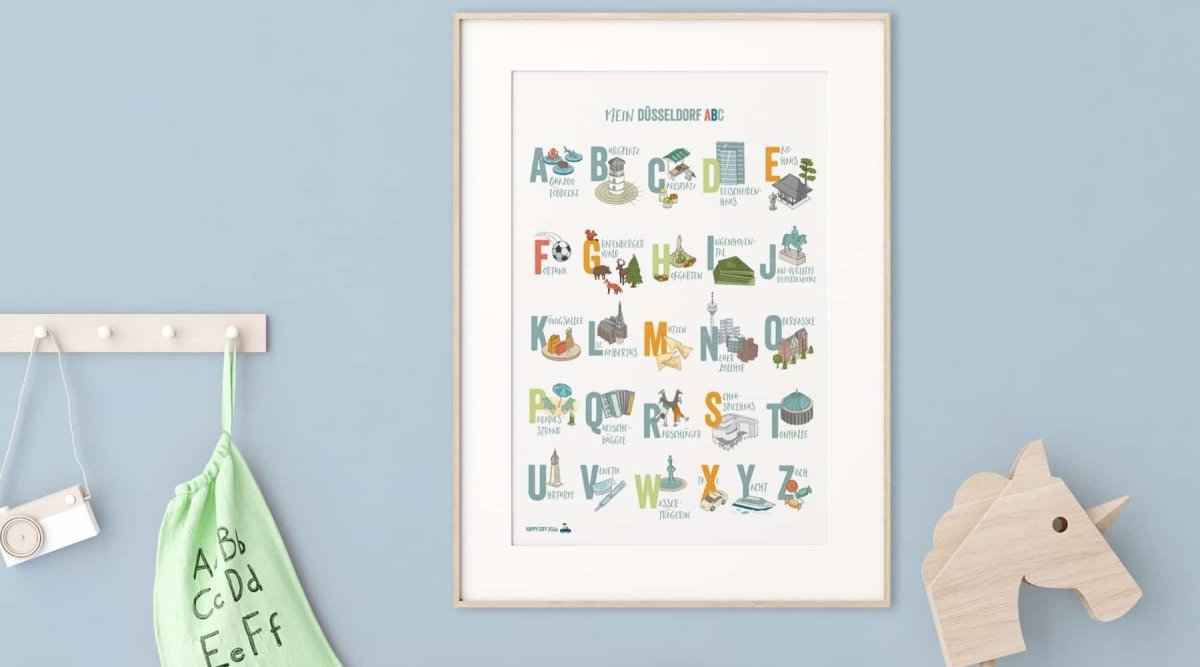 DÜSSSELDORF ABC - Poster & Postkarte | HappyCITYKids