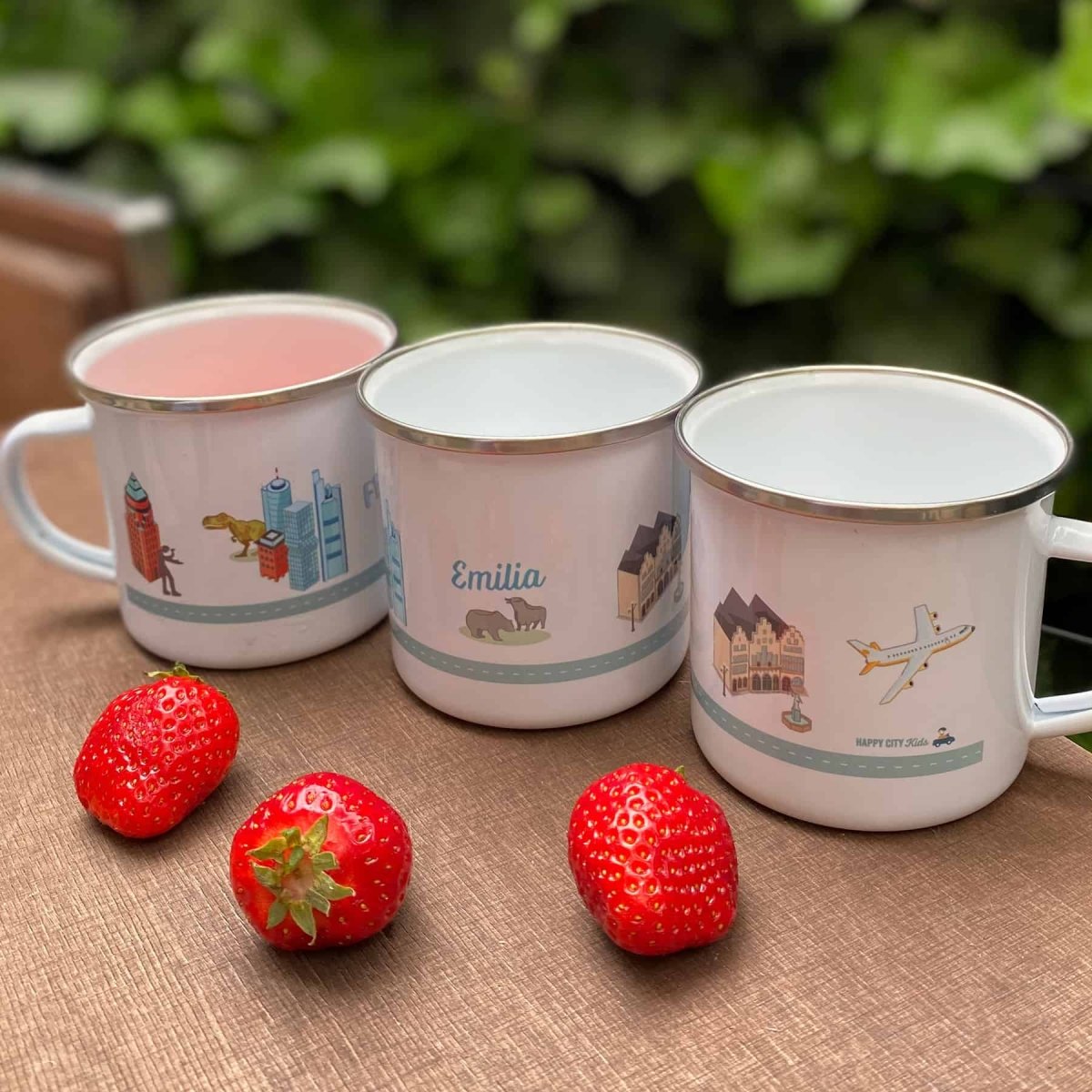 Emaille Tasse - Frankfurt - HappyCityKids - Kindergeschirr - individualisieren