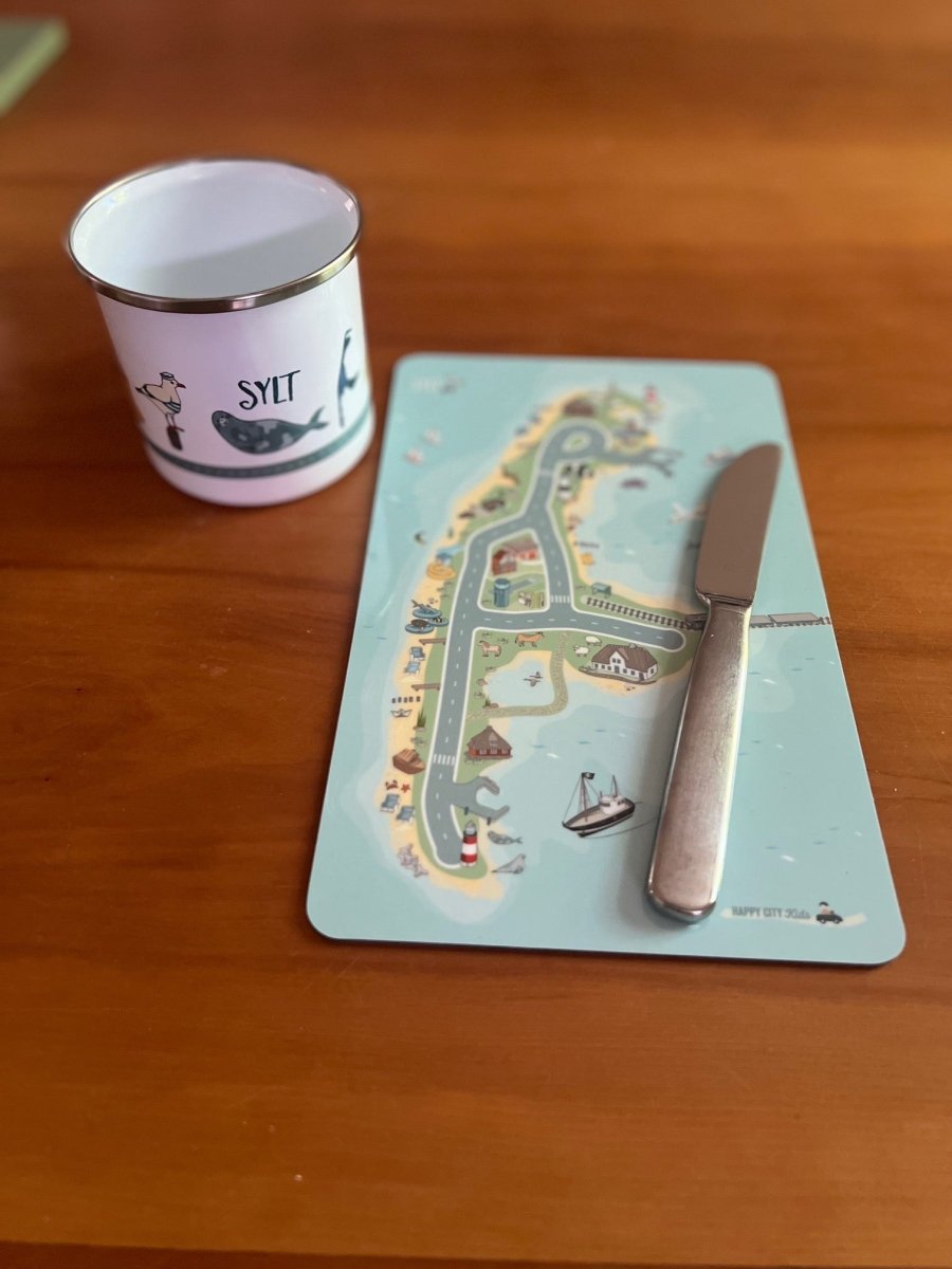 Emaille - Tasse SYLT - mit Namen | HappyCITYKids