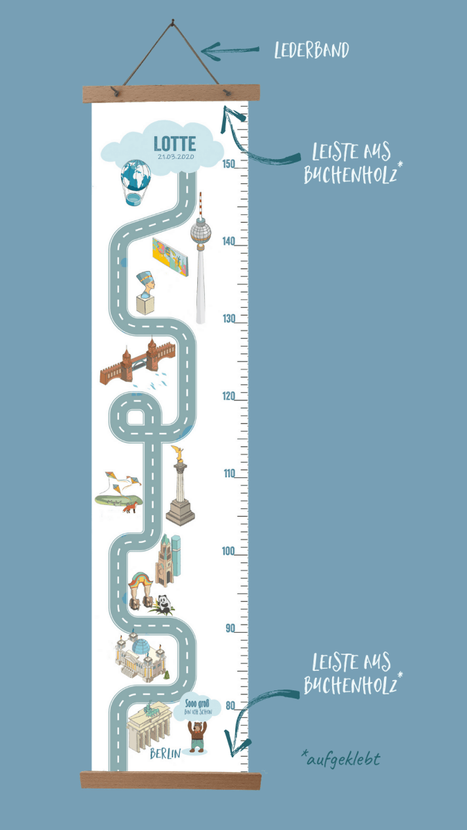 Messlatte BERLIN - mit Namen | HappyCITYKids