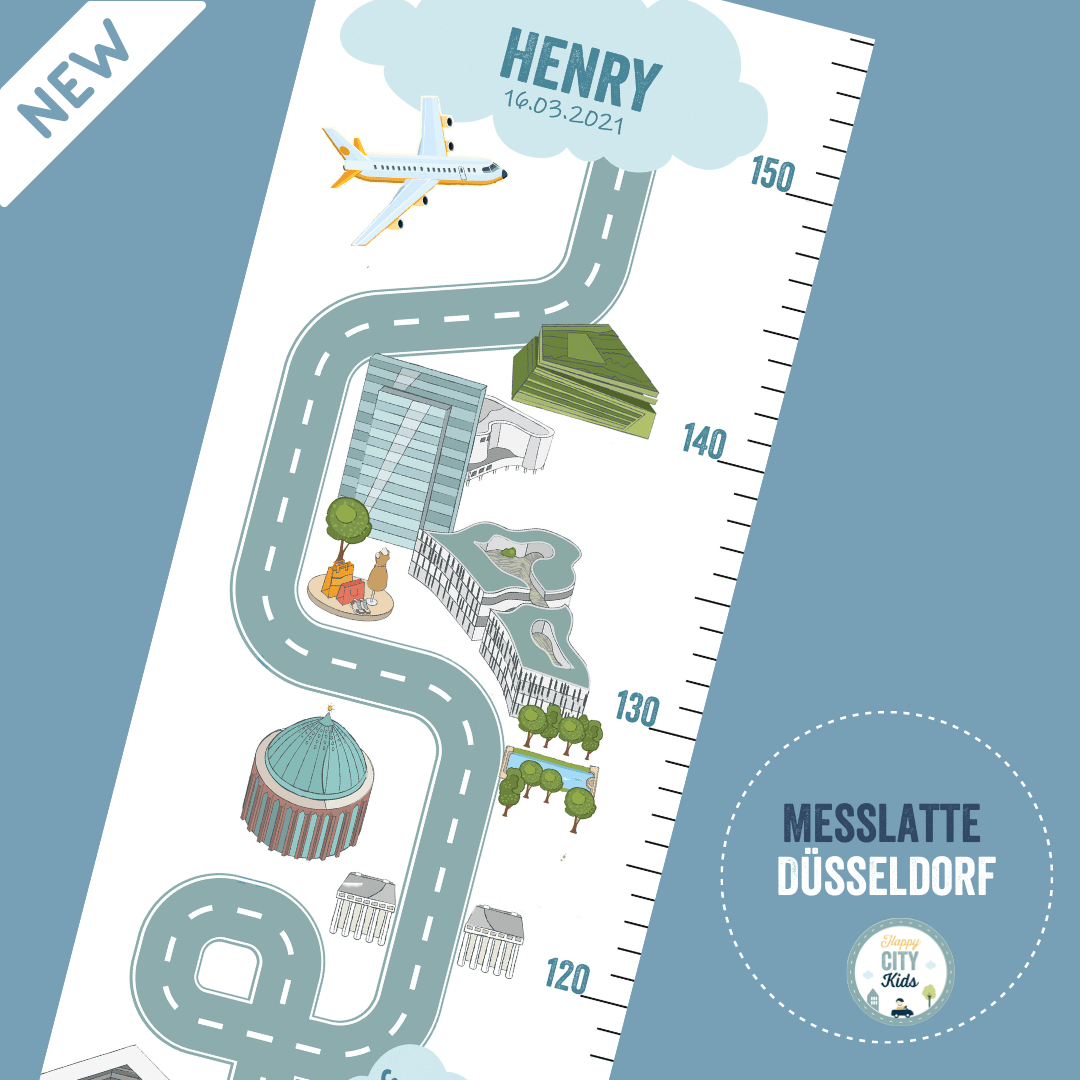 Messlatte DÜSSELDORF - mit Namen | HappyCITYKids