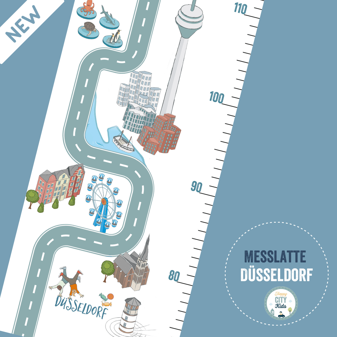 Messlatte DÜSSELDORF - mit Namen | HappyCITYKids