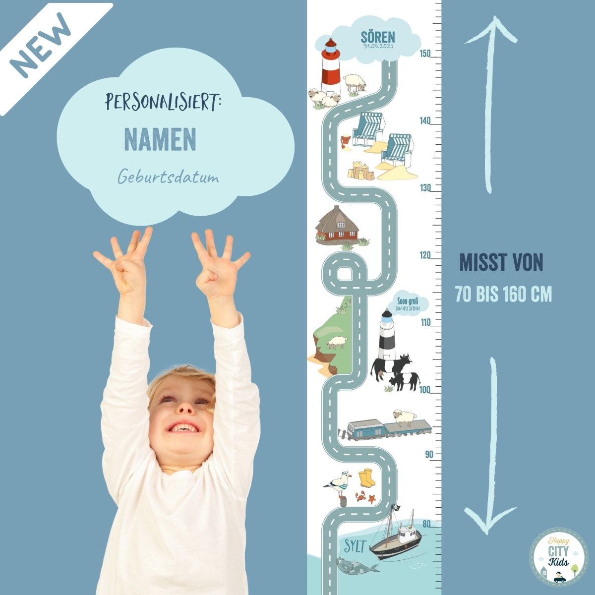 Messlatte SYLT - mit Namen | HappyCITYKids