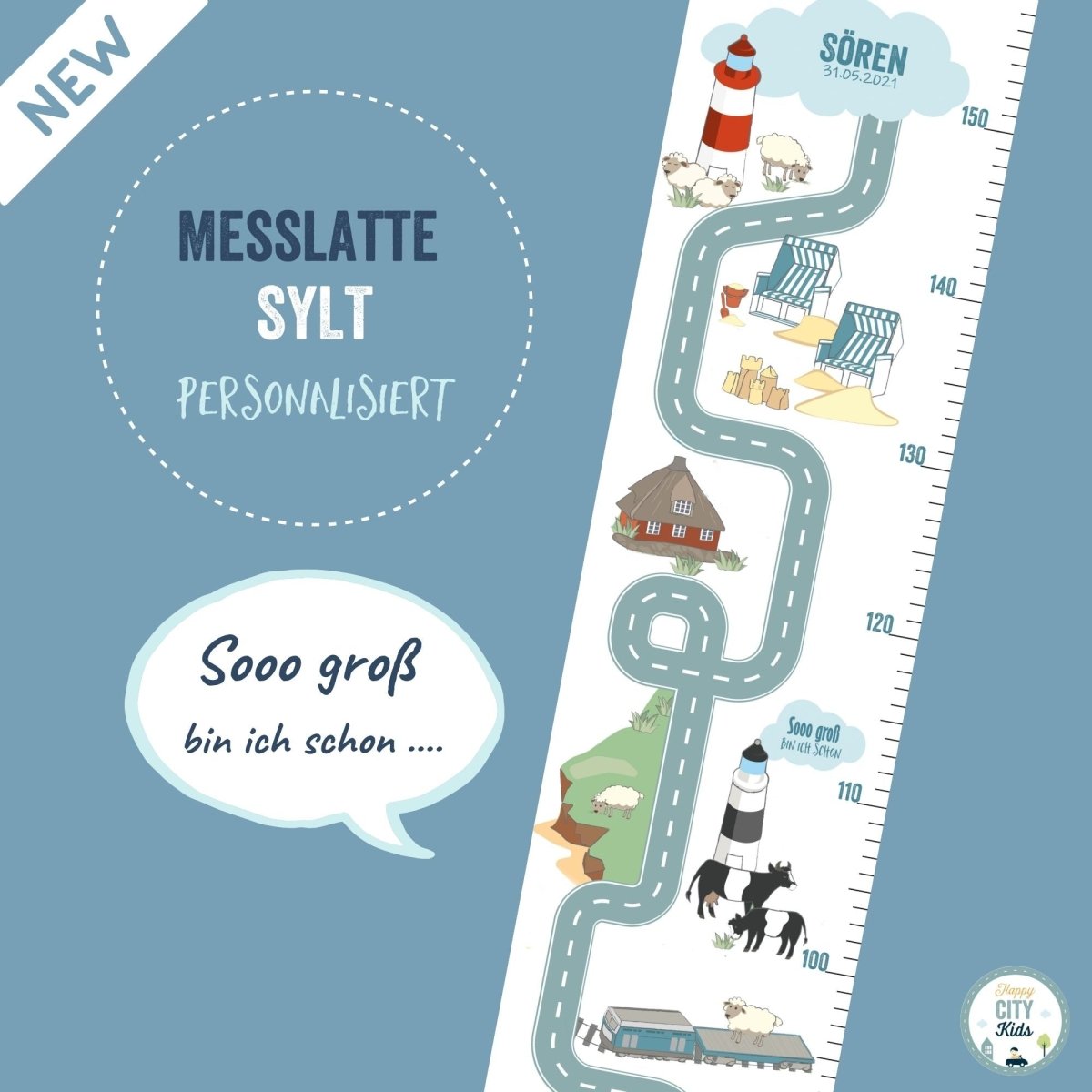 Messlatte SYLT - mit Namen | HappyCITYKids