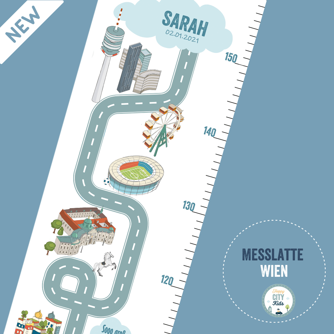 Messlatte WIEN - mit Namen | HappyCITYKids