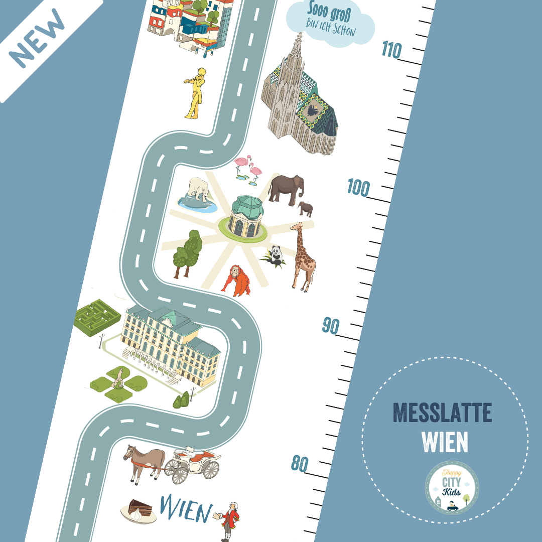 Messlatte WIEN - mit Namen | HappyCITYKids