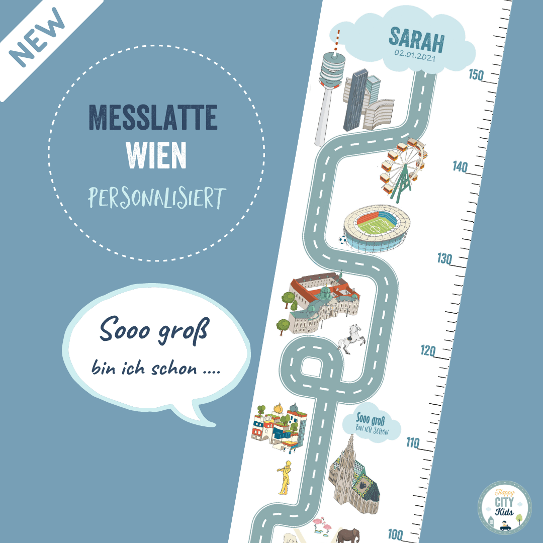 Messlatte WIEN - mit Namen | HappyCITYKids