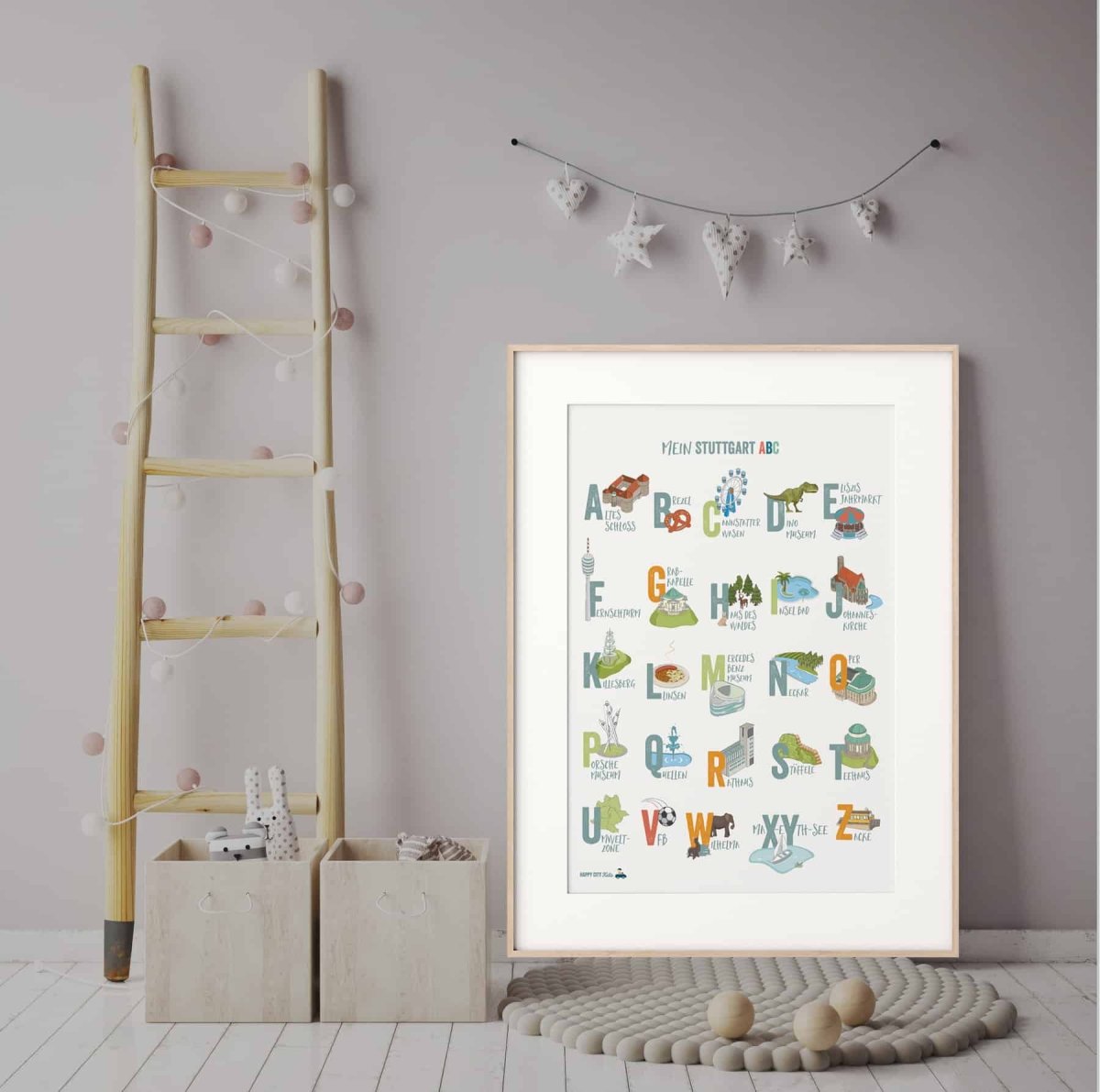 STUTTGART ABC - Poster & Postkarte | HappyCITYKids