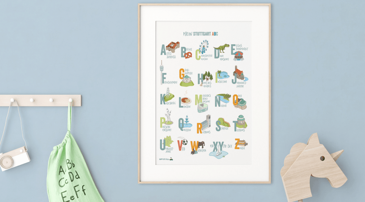 STUTTGART ABC - Poster & Postkarte | HappyCITYKids