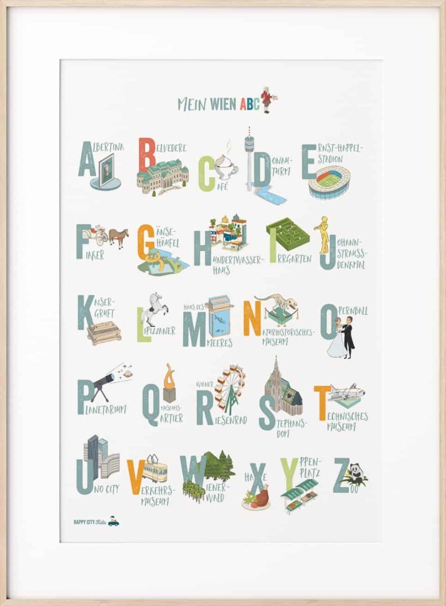 WIEN ABC - Poster & Postkarte | HappyCITYKids