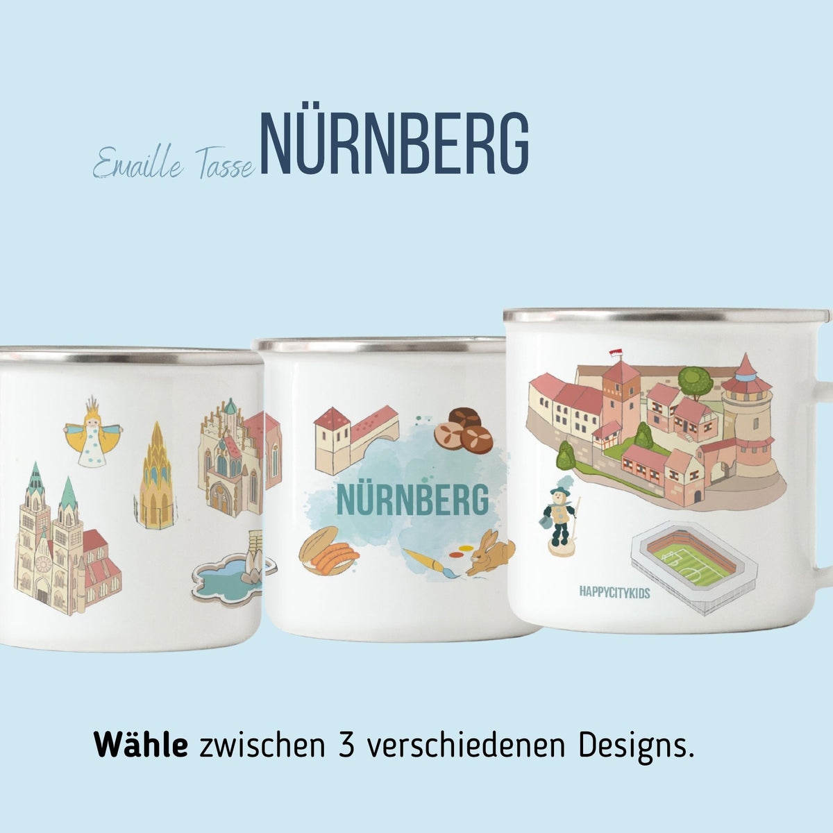 Nürnberg Emaille Tasse