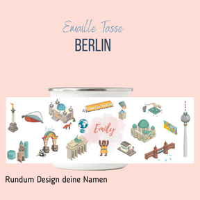 NEUES DESIGN: BERLIN-Emaille-Tasse