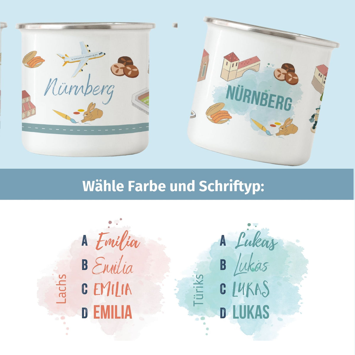 Nürnberg Emaille Tasse