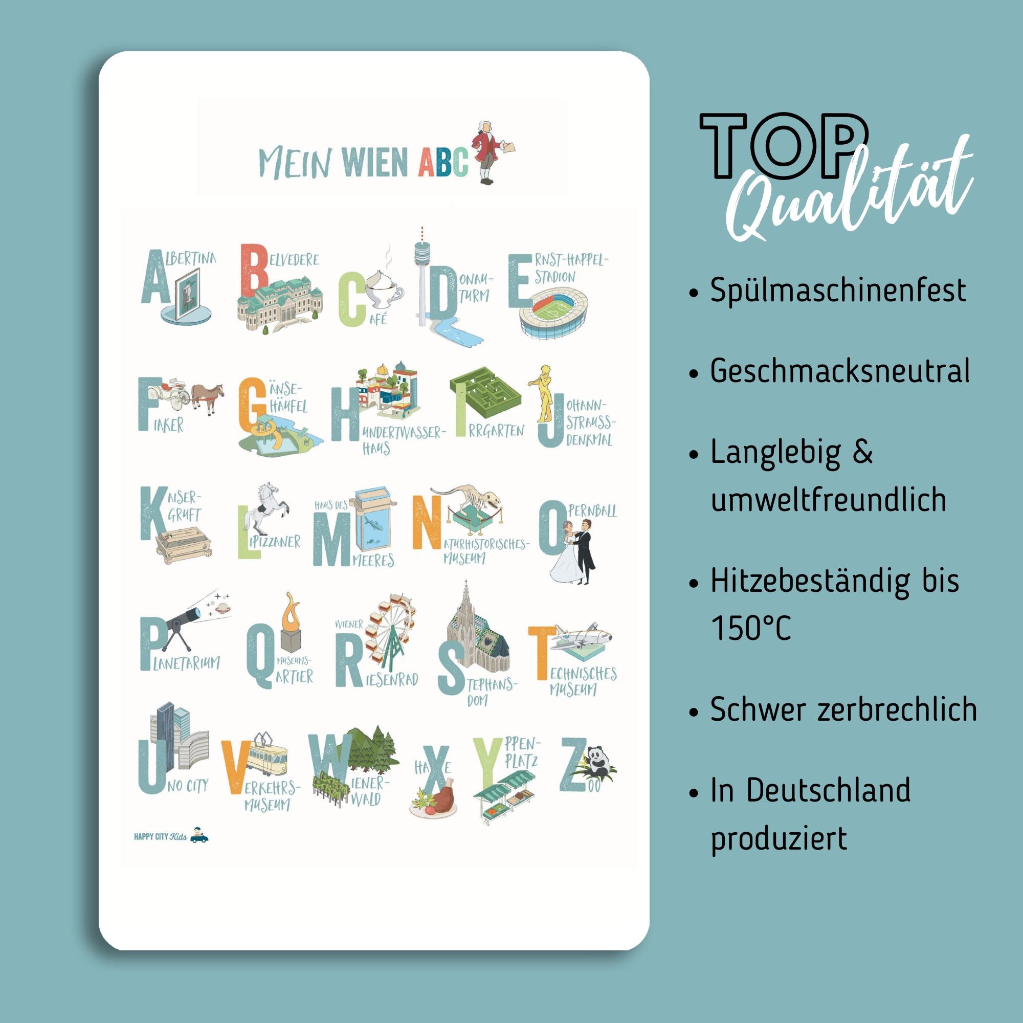 Frühstücksbrettchen Wien ABC