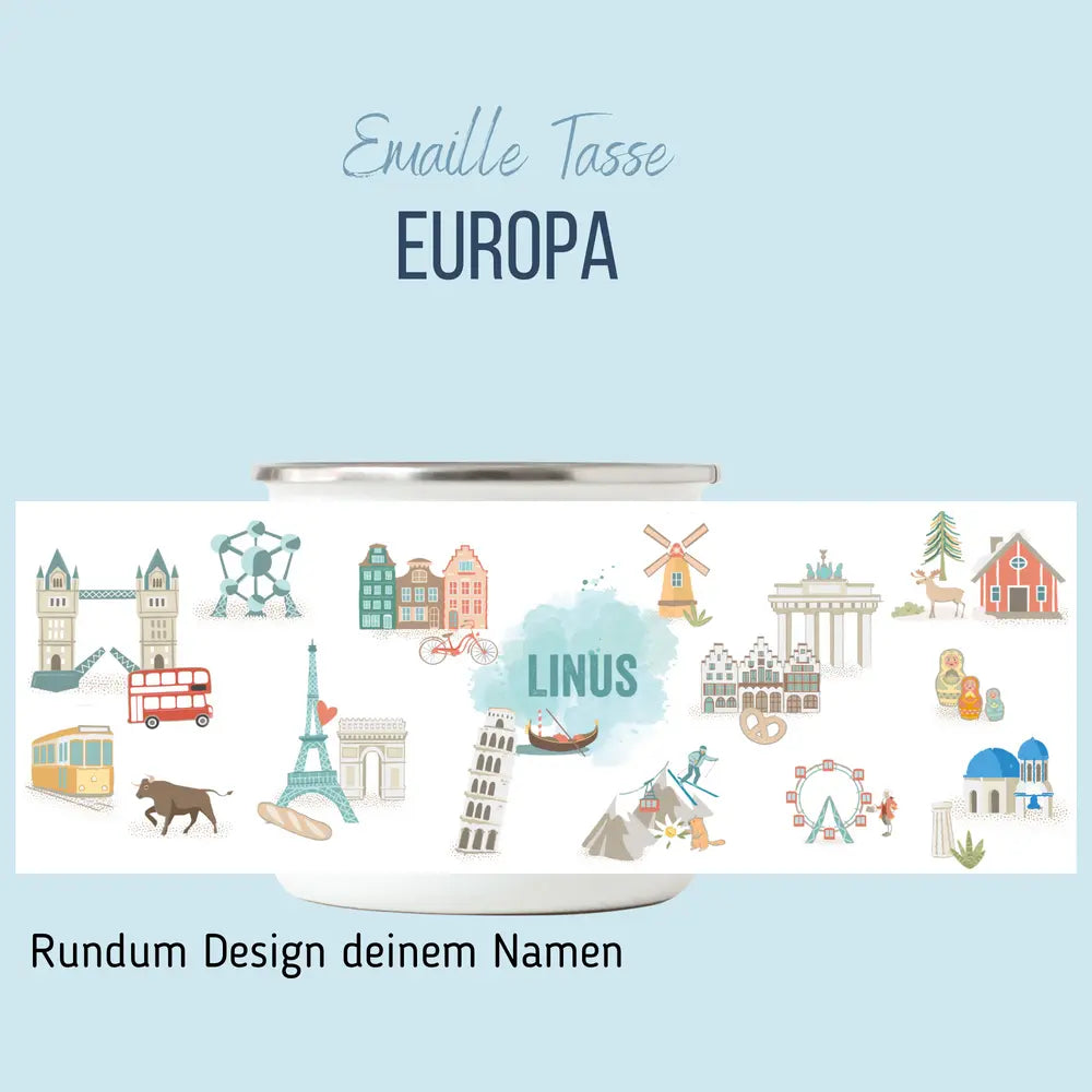 EUROPA Emaille-Tasse