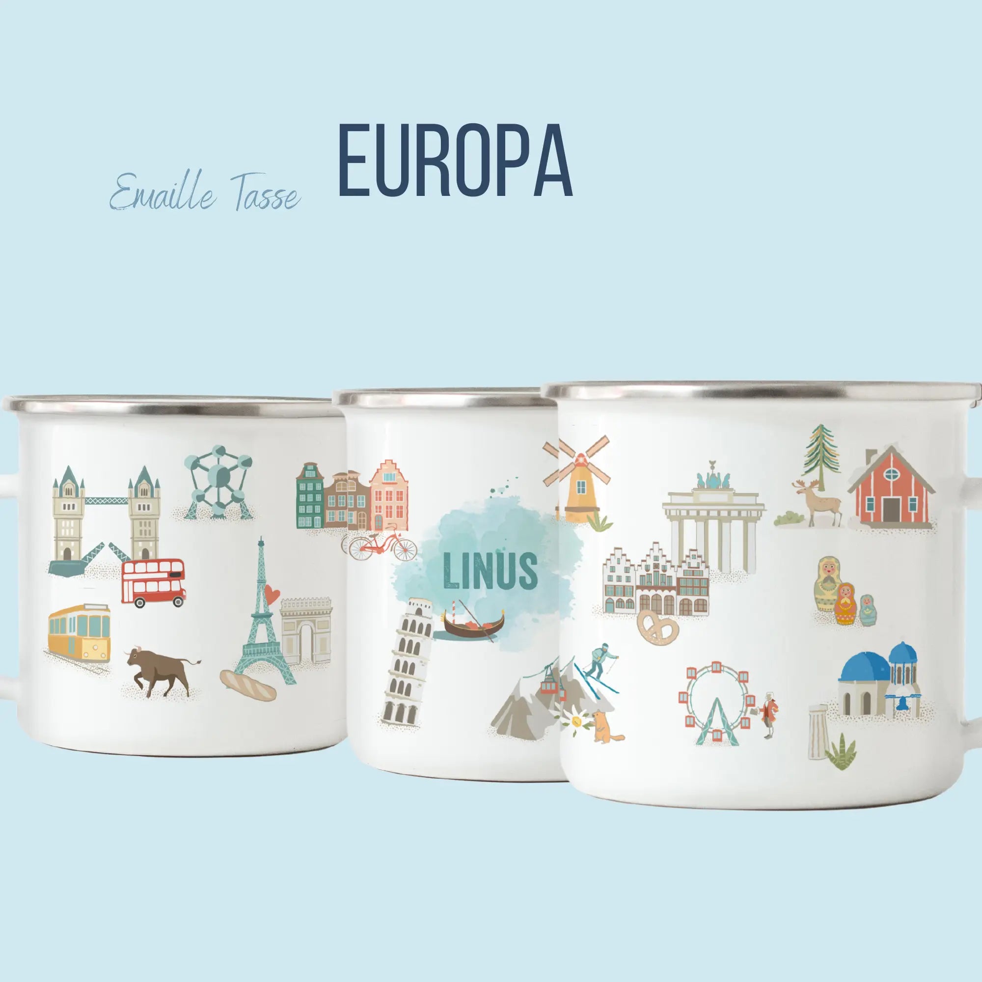 EUROPA Emaille-Tasse