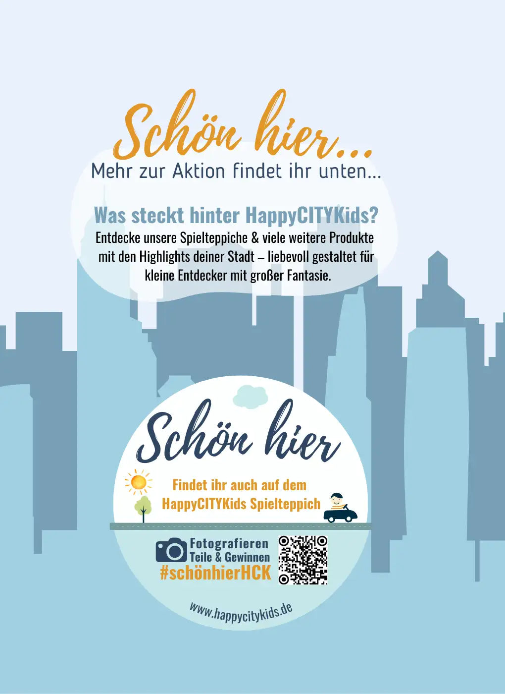 Schön hier Aktion von HappyCITYKids  - was steckt dahinter - Erklärung der Sticker Aktion