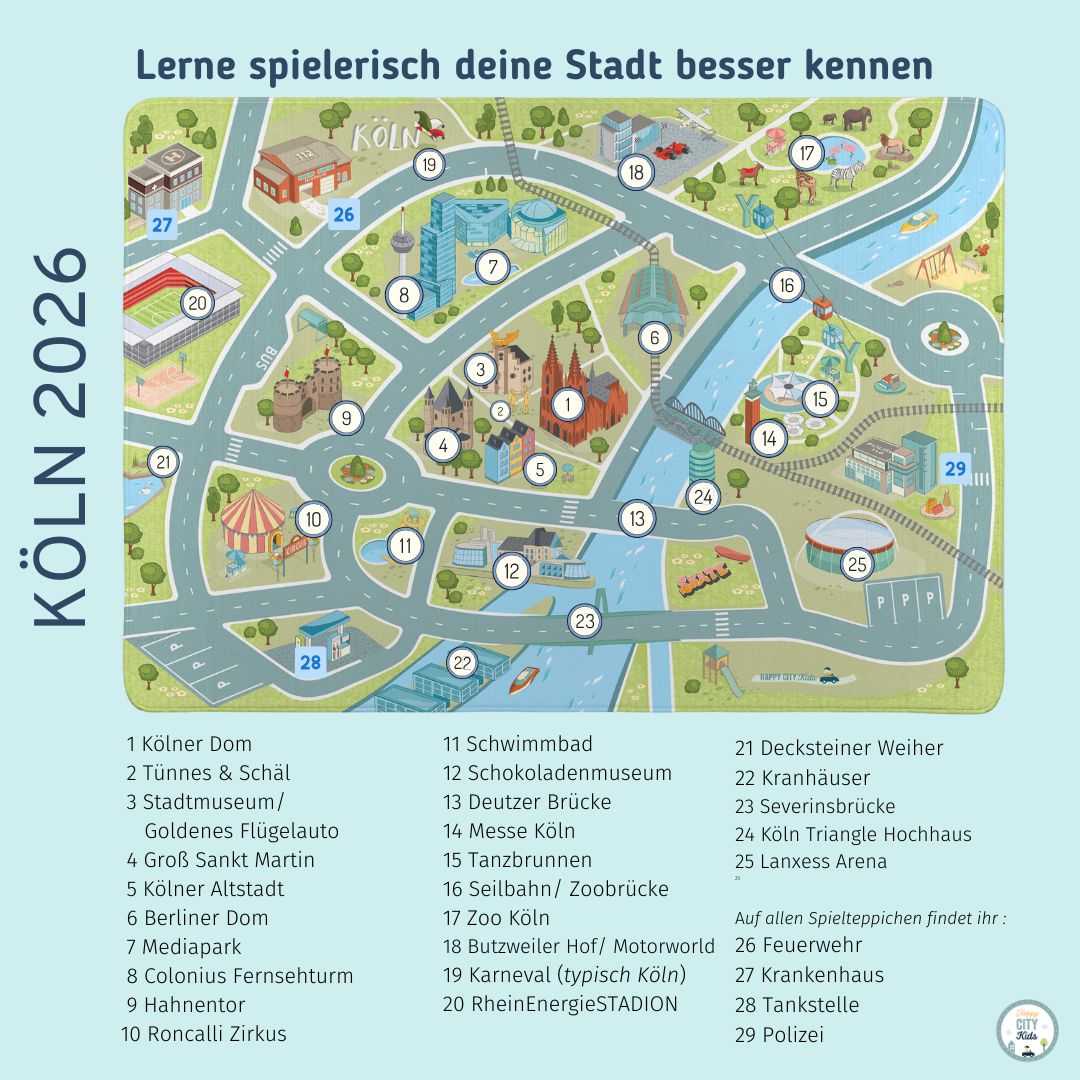 Stadtplan Köln Spielteppich