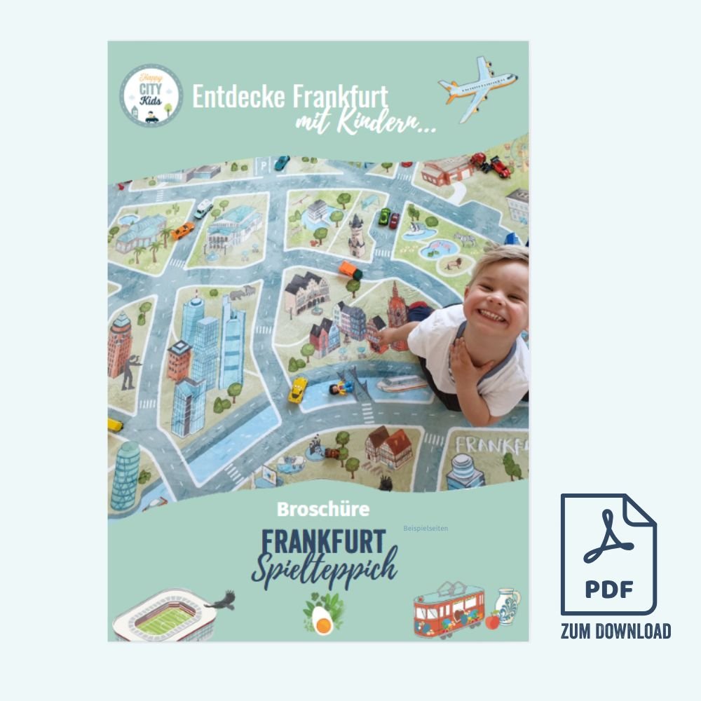 Frankfurt Spielteppich Broschüre mit wertvollen Erklärungen zum HappyCITYKids