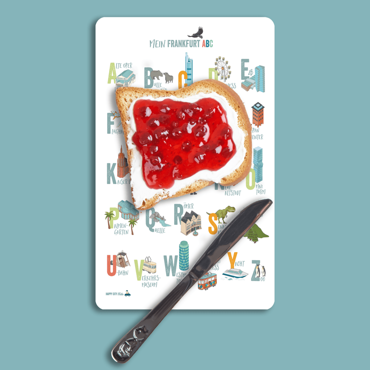 Frühstücksbrettchen ABC Frankfurt | HappyCITYKids
