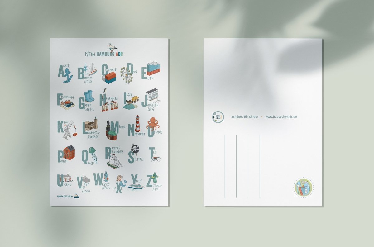 Hamburg ABC - Poster & Postkarte | HappyCITYKids