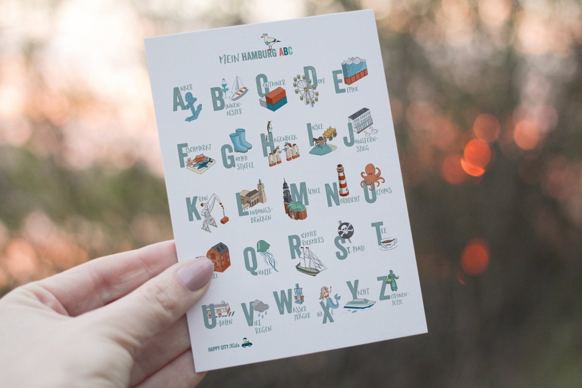 Hamburg ABC - Poster & Postkarte - shop_name - 