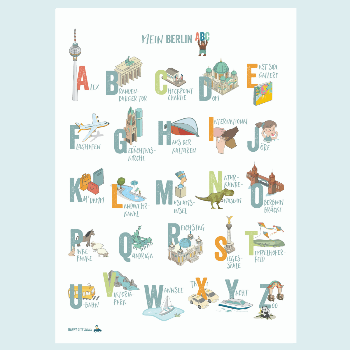 Postkarte BERLIN - ABC - shop_name - 