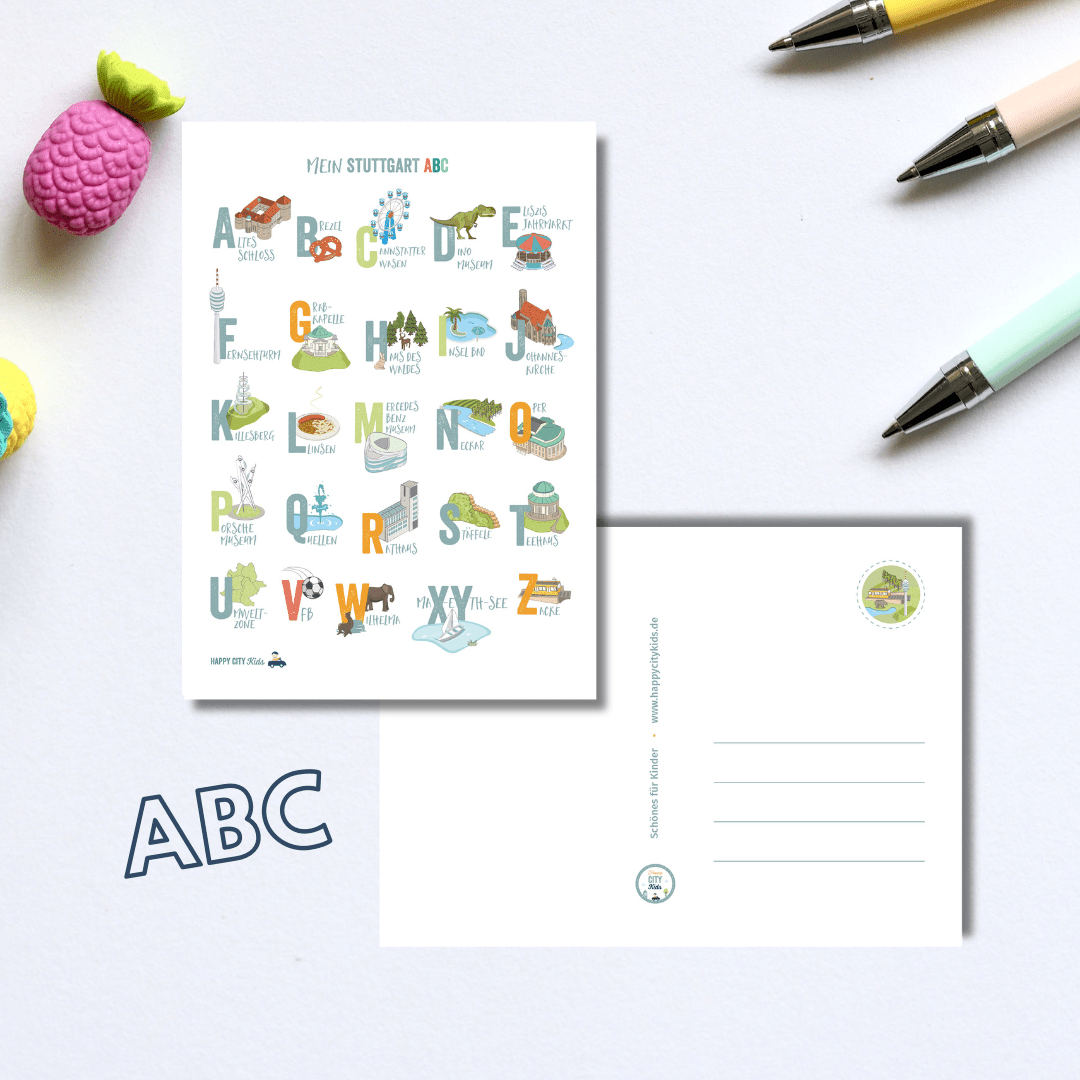 STUTTGART ABC - Poster & Postkarte - shop_name - 