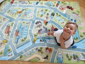 Frankfurt-Spielteppich-Straßenteppich-Kinderspielteppich von HappyCityKids