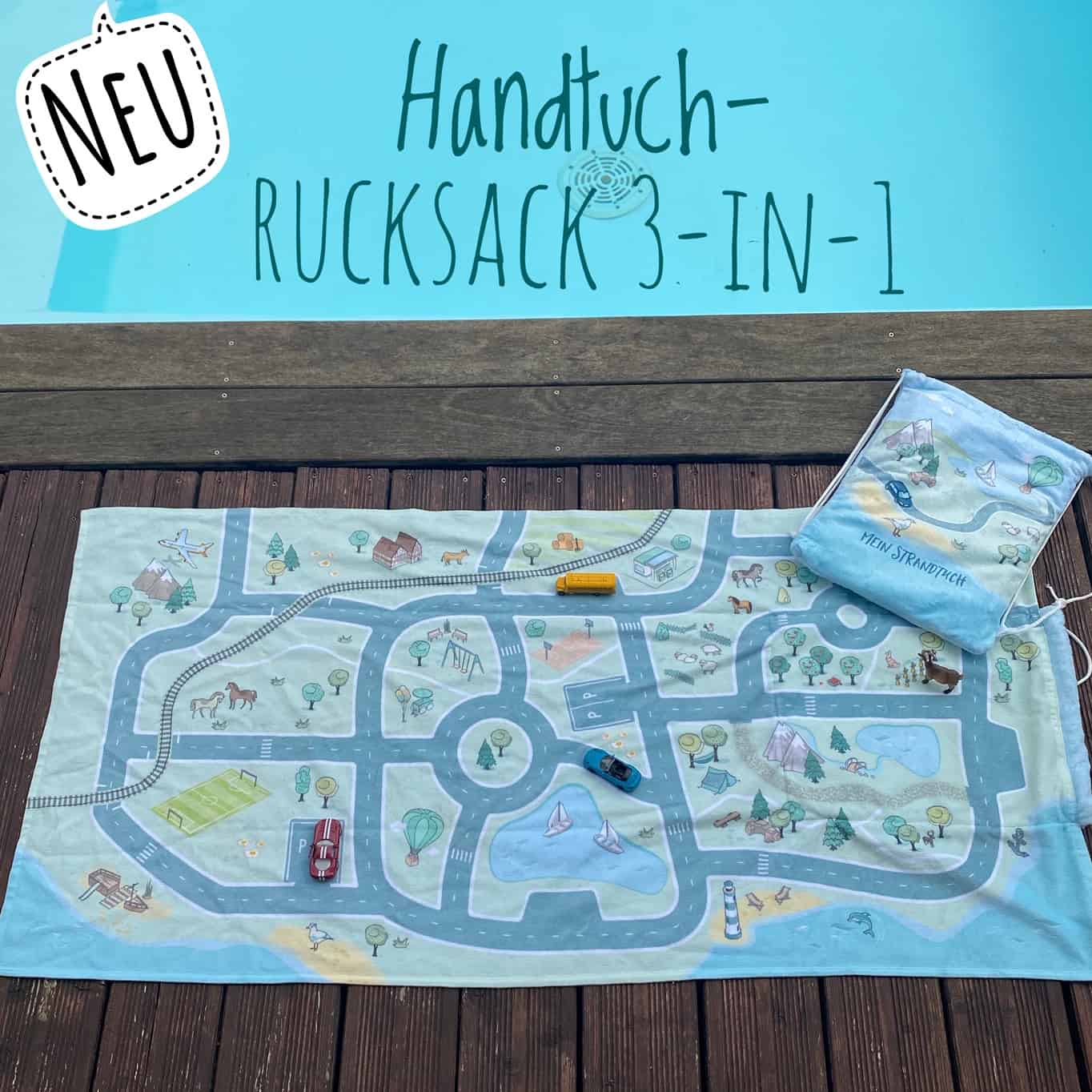 Handtuch-Rucksack 3-in-1