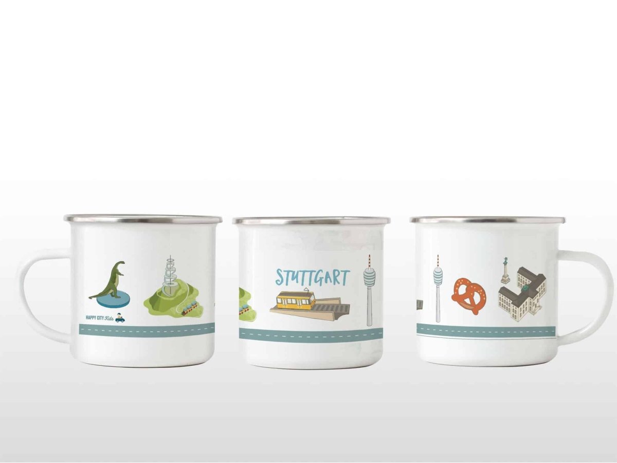 Emaille Tasse Stuttgart