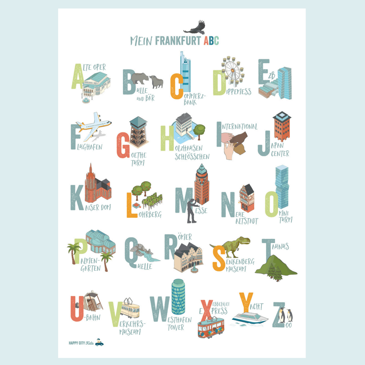 FRANKFURT ABC - Poster & Postkarte - shop_name - 