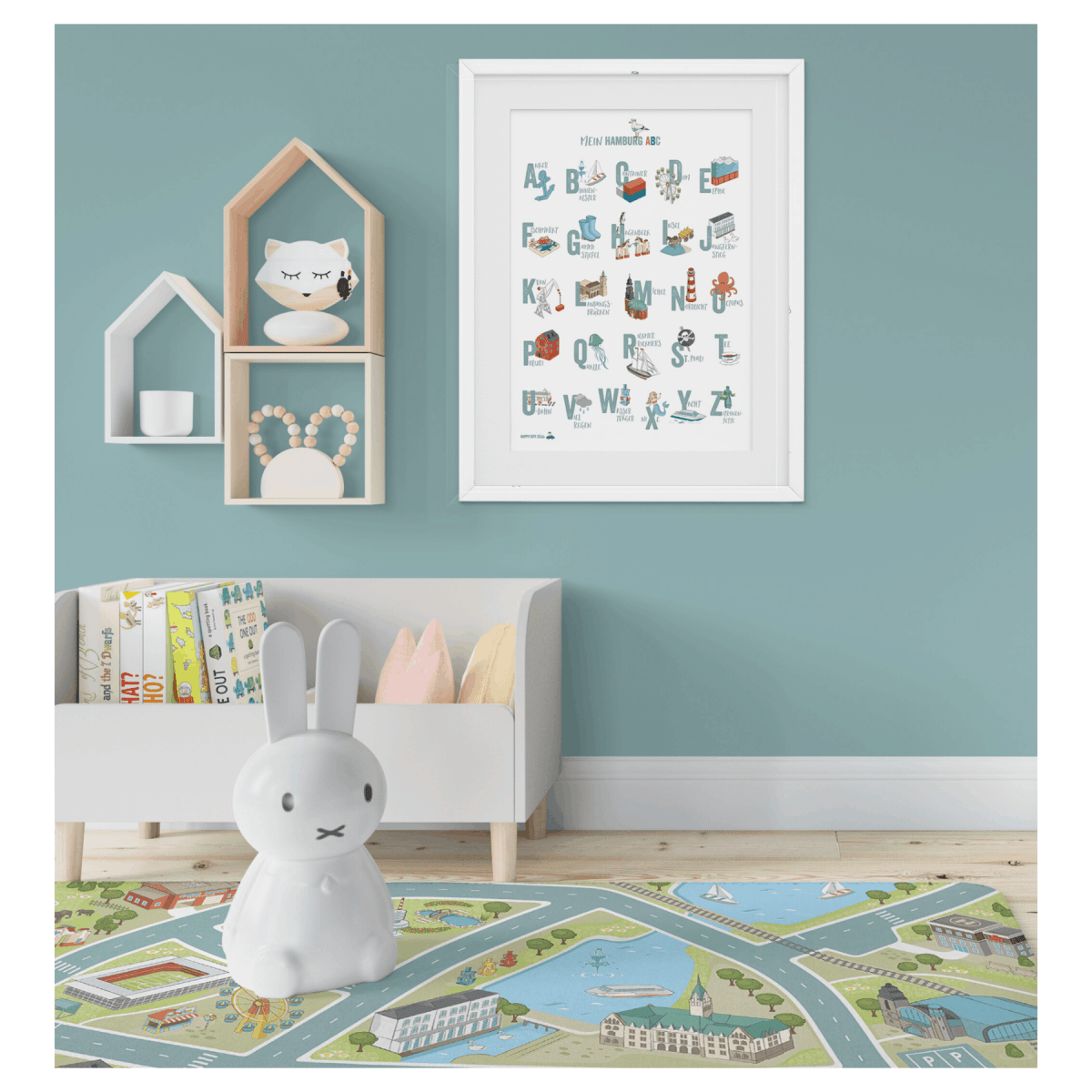 Hamburg ABC - Poster & Postkarte | HappyCITYKids