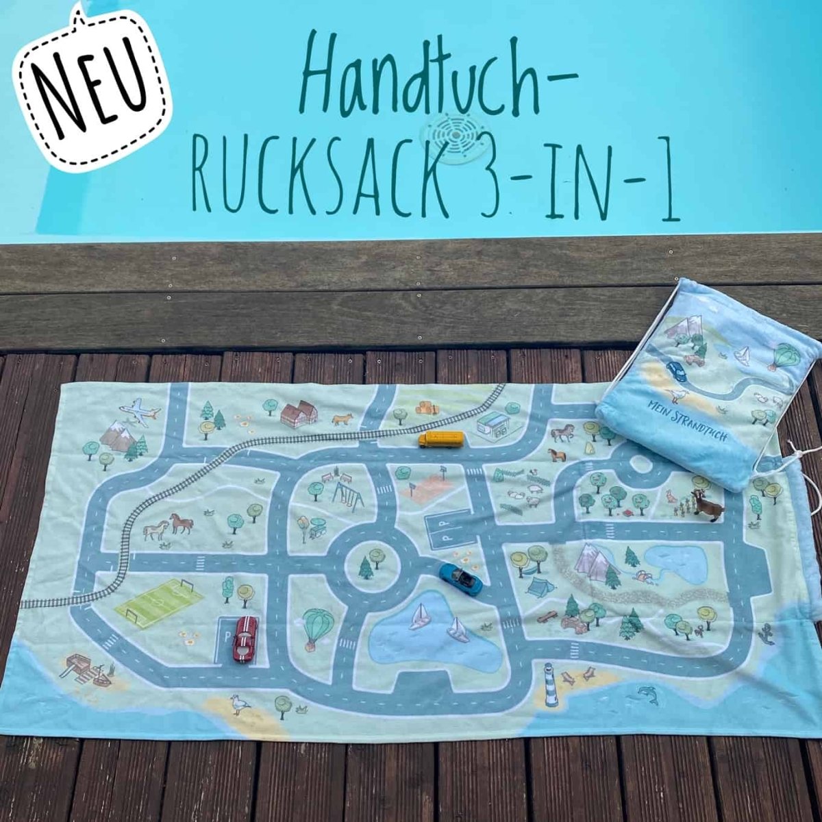 Handtuch - Rucksack 3 - in - 1 | HappyCITYKids