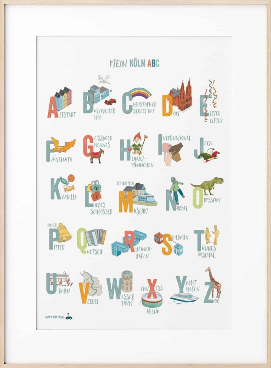 ABC Poster Köln - Kölnliebe-Köln Alphabet